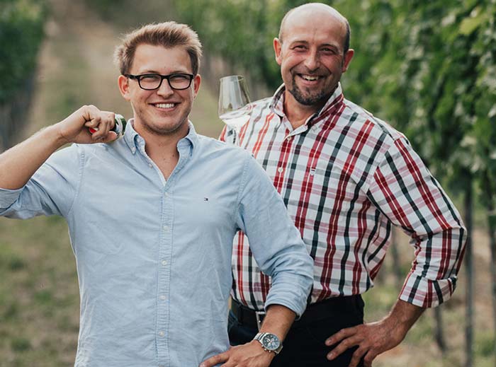 Vater und Sohn Zimmermann - Winzerhof Zimmermann aus Radlbrunn bei Ziersdorf